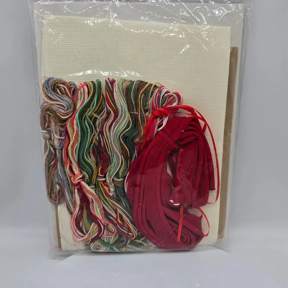 Vintage 1994 Janlynn Christmas Cats Ornaments Cross Stitch Kit #125-91 Catlover